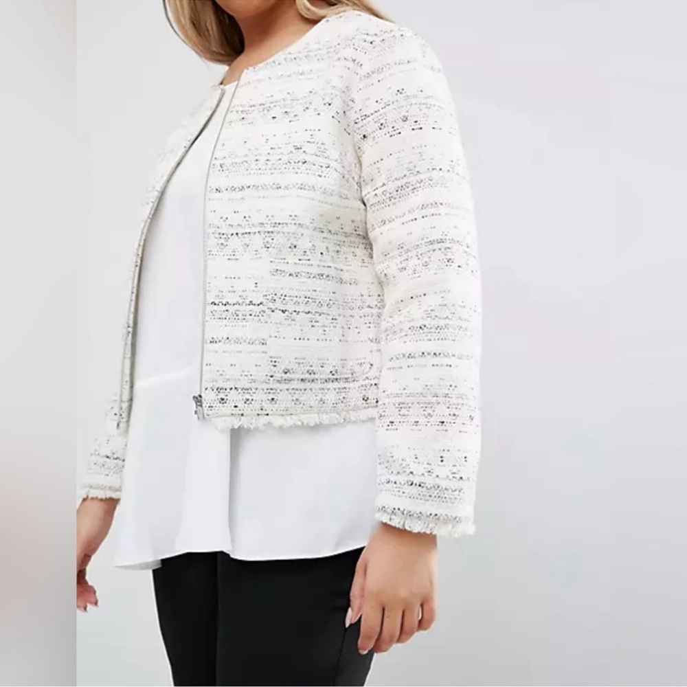 NWOT ASOS Ivory Tweed Blazer